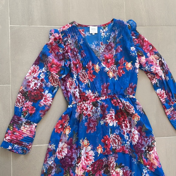 MISA Los Angeles floral, tiered, midi/maxi dress, long sleeve - Picture 3 of 16